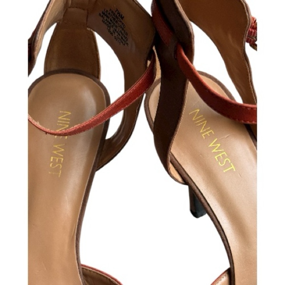 Nine West Elegant Brown and Burnt Orange Women's Heels s. 7.5 - Picture 6 of 11